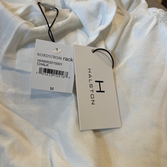 H by Halston Cowl Neck Lace Mix Sweater M Chalk white - Picture 5 of 5